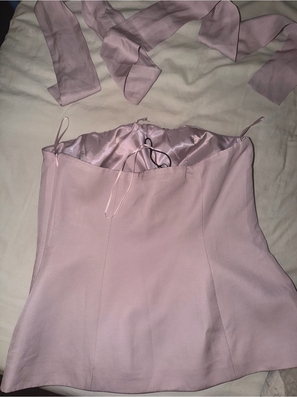 Women's Strapless Light Pink TOP